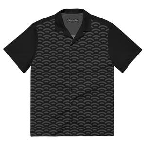 Traditional Japanese Pattern Button-Up Shirts - WA puttern Seigaiha