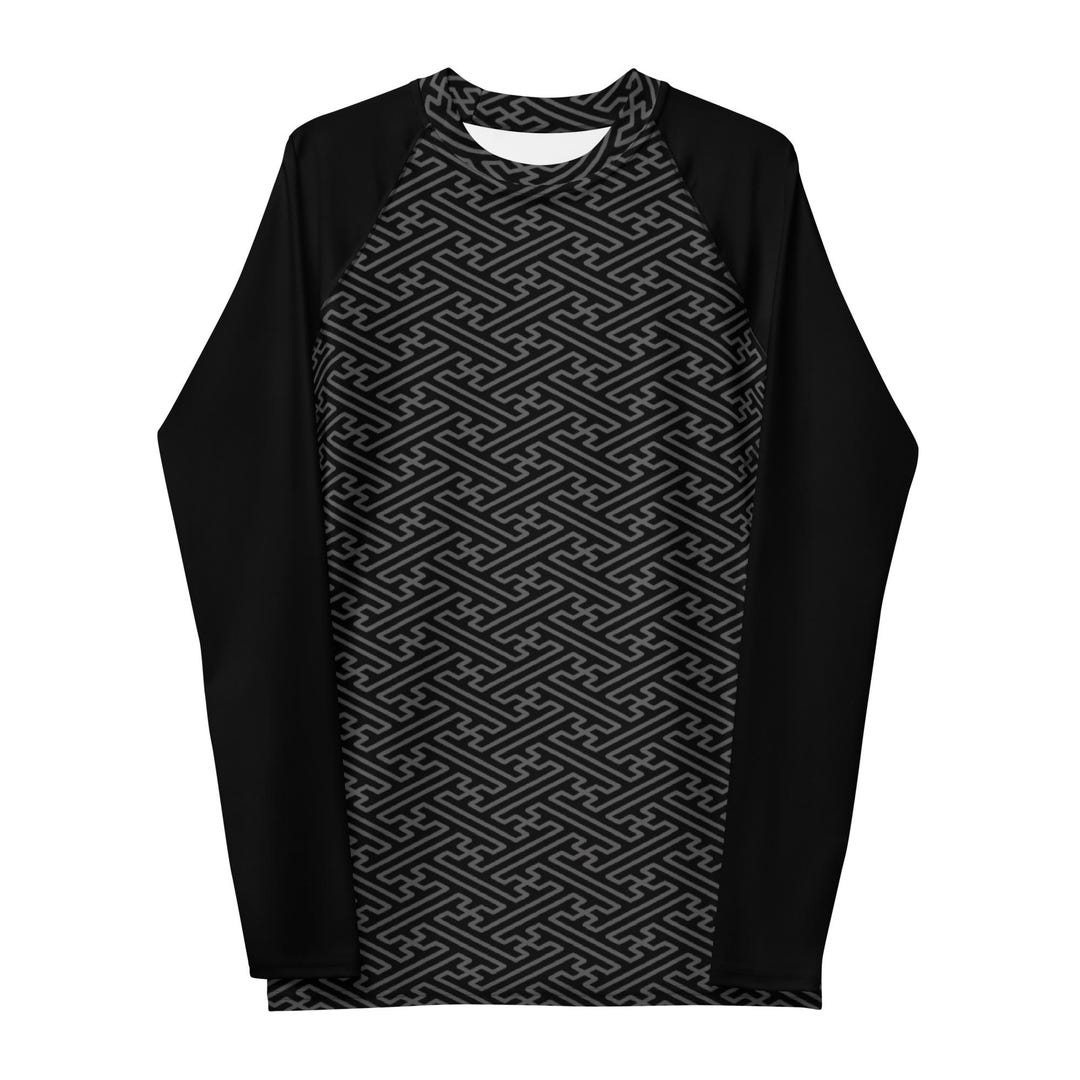 Traditional Japanese Pattern Men's Rash Guard - WA PUTTERN Sayagata - Etsy