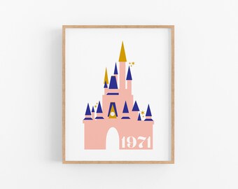 50 Years of Magic - 50th Anniversary - Cinderella Castle - Princess - Poster - Sign - Art Print - ShopNicolina