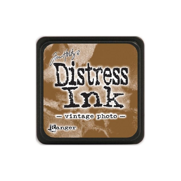Ranger, Tim Holtz, Distress Ink, Mini Ink Pad, Vintage Photo Ink Pad, Brown Ink Pad, Chocolate Brown Ink Pad, Medium Brown Ink, Stackable