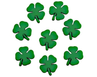 Buttons Galore,Shamrock Buttons, St Patricks Day, Clover Embellishments, Green Shamrocks, Lucky Clover, Irish Embellishments, Plastic Clover