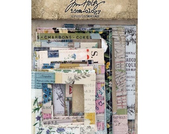 Tim Holtz, idea-ology, Chipboard Frames, Layer Frames, Vintage Collage, Ephemera Frames, Chipboard Embellishments, Die-Cut Frames