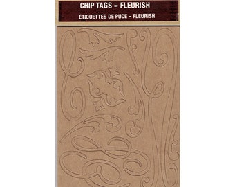 7 Gypsies, Chipboard Tags, Chipboard Embellishments, Chip Tags, Chipboard Accents, Flourish Chipboard, Punctuation Chipboard, @ At Sign