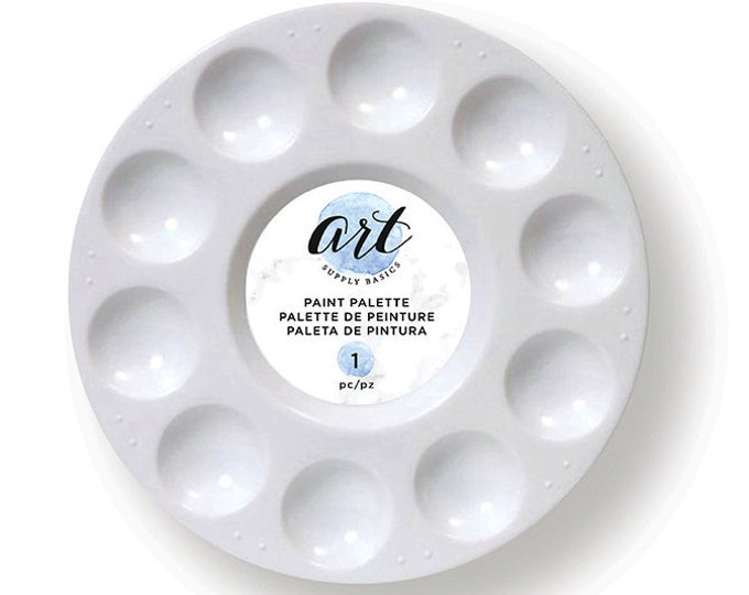 American Crafts Art Supply Basics Collection Paint Palette Round White