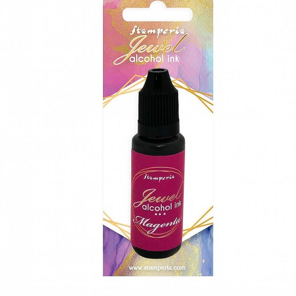 Stamperia, Encre à alcool Jewel, 18 ml, Encre à alcool magenta, Encre à alcool rose, Encre à alcool rose vif, Encre à alcool fuchsia