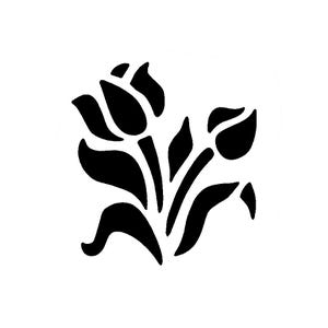 Vraiment super pochoirs, mini, pochoir tulipes, 3 x 3 pi, réutilisables, fleurs, fleur de printemps, fleur gaie, symbolise la communauté, bouquet
