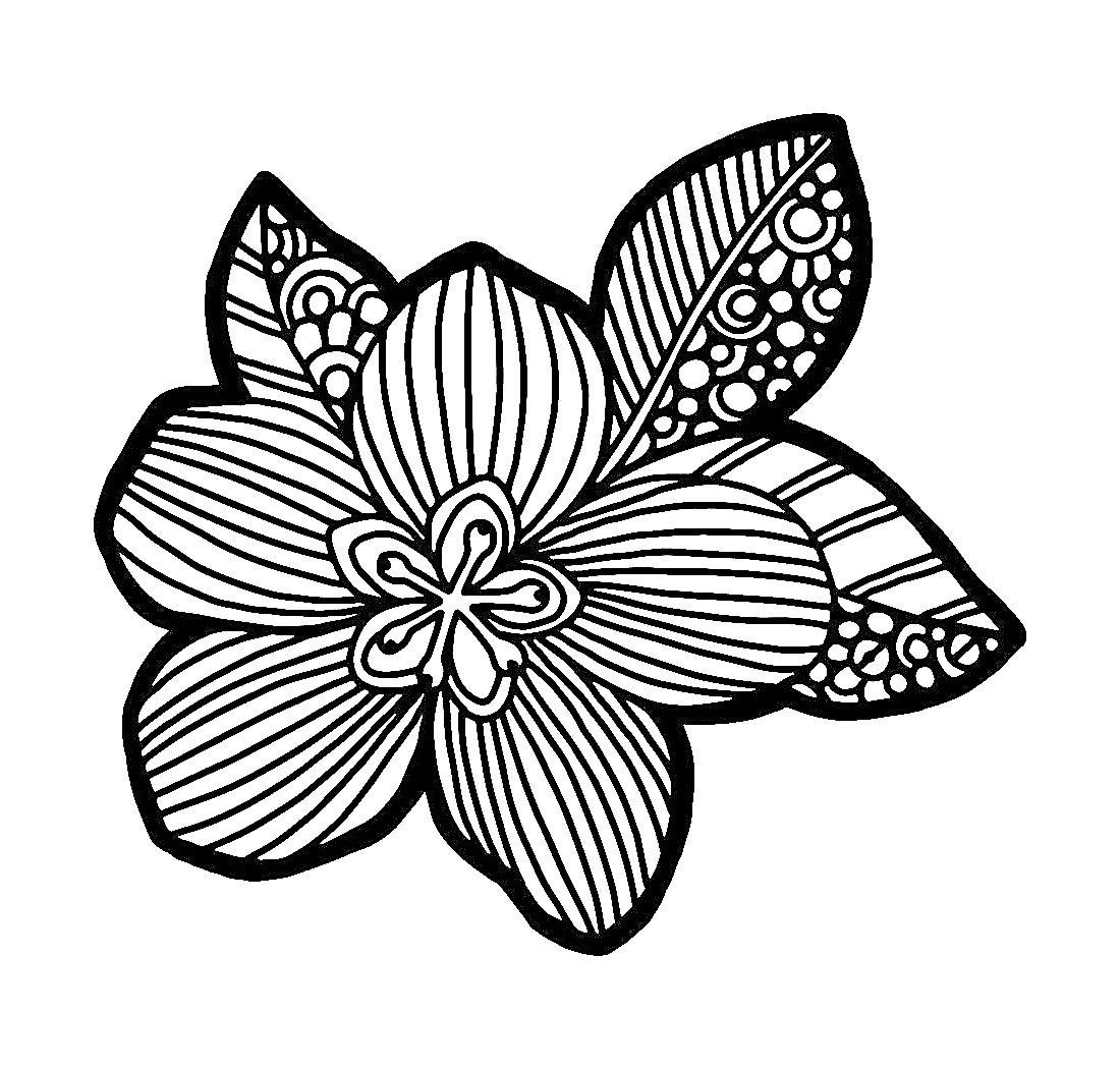 Full Line Stencil #77024 Flowy Flower – Full Line Stencil Store