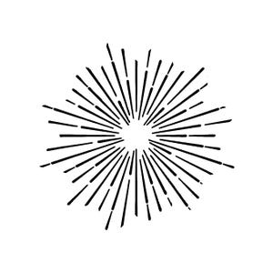 Really Great Stencils, Shockwave 1 Stencil, 6x6", Background, Radiating Lines, Burst, Explosion, Explode, Energy, Blast, Starburst, Motion