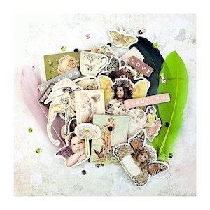 Prima, Schmetterlinge, Chipboard Verzierungen, Jodie Lee, Chipboard & Mehr, Fee, Schmetterling, Inspiration, Blume, Federn, Pailletten, Vögel