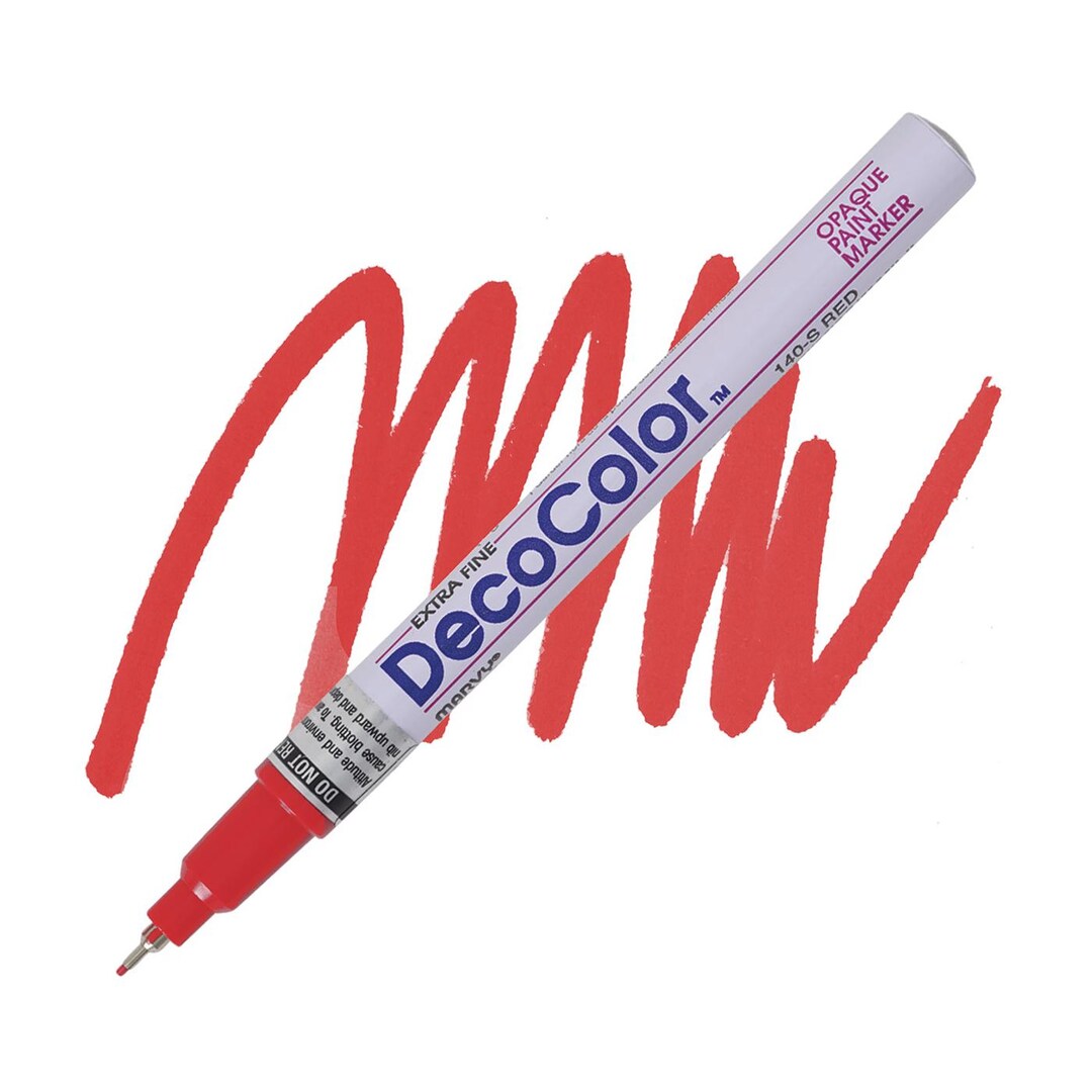 Decocolor, Paint Marker, Red Ink, Extra Fine Point, Paint Pen, Opaque ...