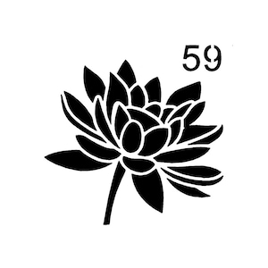 Vraiment super pochoirs, mini, fleur de lotus 59 pochoir, 3 x 3 pi, réutilisable, fleurs, été, nénuphar, symbolise la beauté et la renaissance, pétales