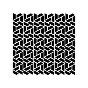 Stencil davvero fantastici, stencil "Triangolo Frenetico", 5x5", sfondo, stratificazione, triangoli, forme, geometrico, angoli, motivo elaborato, angoli