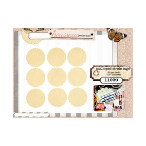 7 Gypsies, Cartes rondes festonnées, Trousseau, Étiquettes festonnées, Cartes de journalisme, Cartes rondes de Manille, Cartes festonnées, Cartes de correspondance, Étiquettes cercles