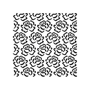 Vraiment super pochoirs, pochoir fleur, fleurs roses, 5 x 5", pochoir de fond, superposition, réutilisable, floral, collage de roses, floral romantique