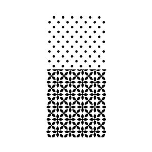 Vraiment super pochoirs, pochoir pois et fleurs, 4 x 9 pi, réutilisable, superposition, arrière-plan, pétales de fleurs, petit point, pois, croix, floral