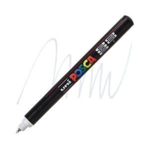 Posca Markers, Paint Marker, White Paint, 1MR Extra Fine, Ringed in Metal Bullet Tip, Opaque Ink, Acrylic Paint Pen, Permanent Ink