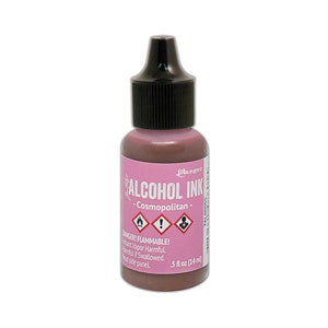Ranger, Tim Holtz, encre à alcool, encre à alcool cosmopolite, 0,5 fl oz, encre à alcool rose, encre rose clair, rose pastel