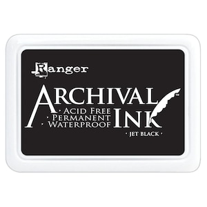 Ranger, Archival Ink, Waterproof Ink, Permanent Ink, Ink Pad, Jet Black, Black Ink Pad, Black Stamp Pad