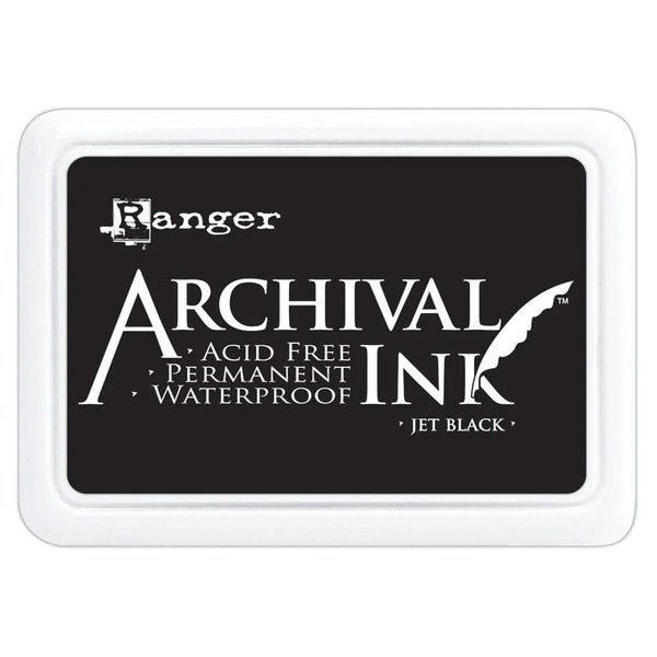 Ranger, Archival Ink, Waterproof Ink, Permanent Ink, Ink Pad, Jet Black, Black Ink Pad, Black Stamp Pad
