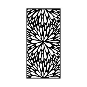 Vraiment super pochoirs, explosion florale, 4 x 9 pouces, pochoir fleur, arrière-plan, superposition, réutilisable, plastique, célébration, pochoir joyeux, amusement