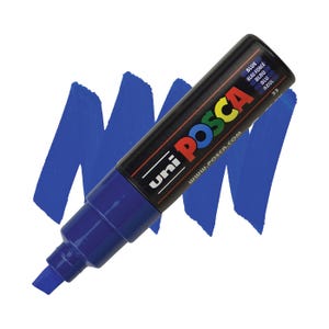 Posca Marker, Paint Marker, Blue Paint, 8K, Breite Spitze, Opake Tinte, Acrylfarbenstift, Permanentstift, Glatter Fluss, Breite Spitze, Poster, Royal