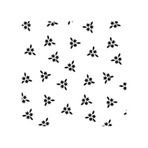 Echo Park, Flower Stencil, 6x6", Mini Blooms, Little Cute Flowers, Triangle Dots, Background, Layering, Delicate Small Flowers
