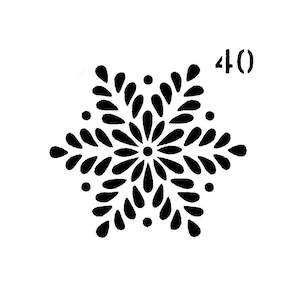 Vraiment super pochoirs, Mini, mandala fleur 40 pochoir, 3 x 3", réutilisable, fleurs étoiles, polyvalent, fantaisiste, floral, pétales, mandalas vintage