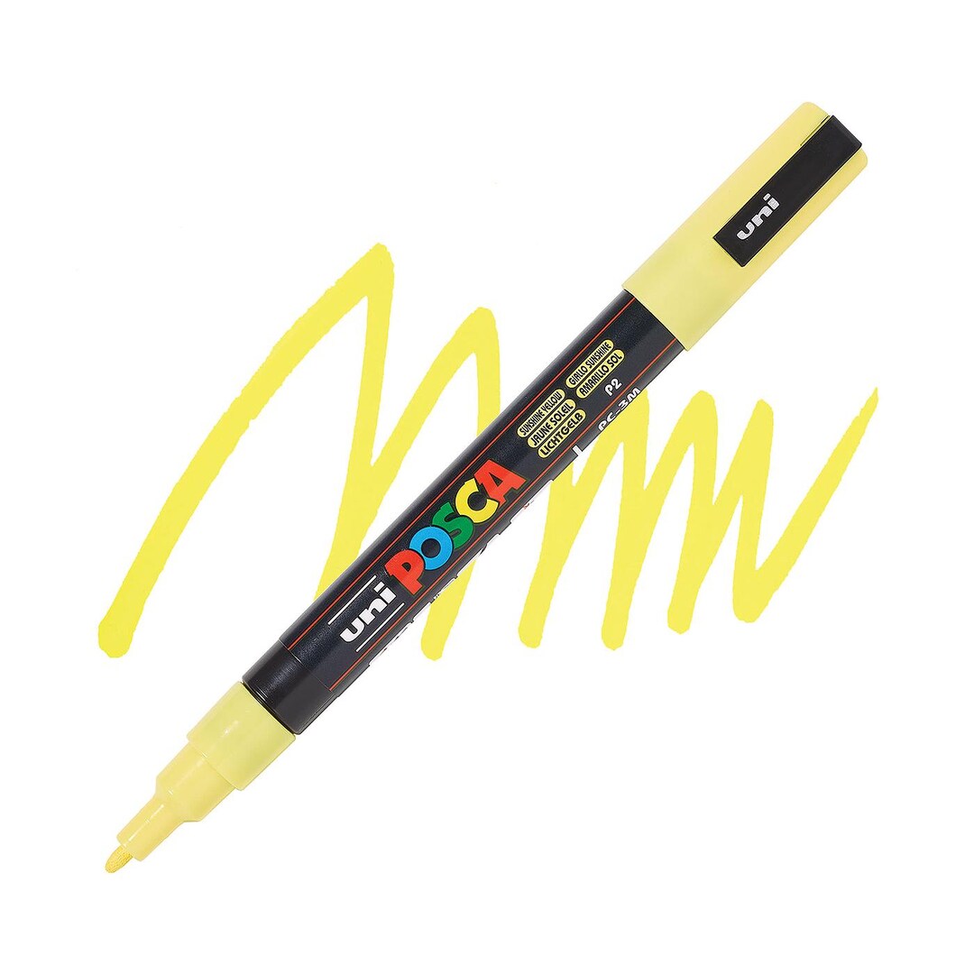 Sunshine Posca Posca Markers, Paint Marker, Sunshine Yellow Paint, 3M Fine Tip, Opaque ...