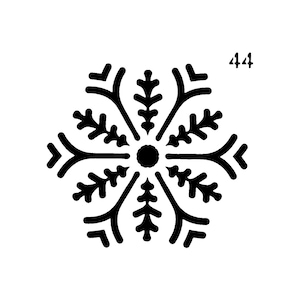 Vraiment super pochoirs, Mini, flocon de neige 44, givre, 3,5 pouces, réutilisables, plastique, hiver, flocons de neige, cristaux de neige, fleurs, chute de neige