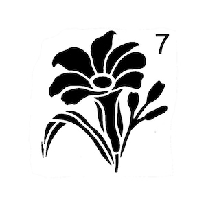 Vraiment super pochoirs, mini, 7 pochoirs fleur, 3 x 3 pi, réutilisable, jonquille, fleurs, été, symbolise la renaissance, pétales, narcisse, plante