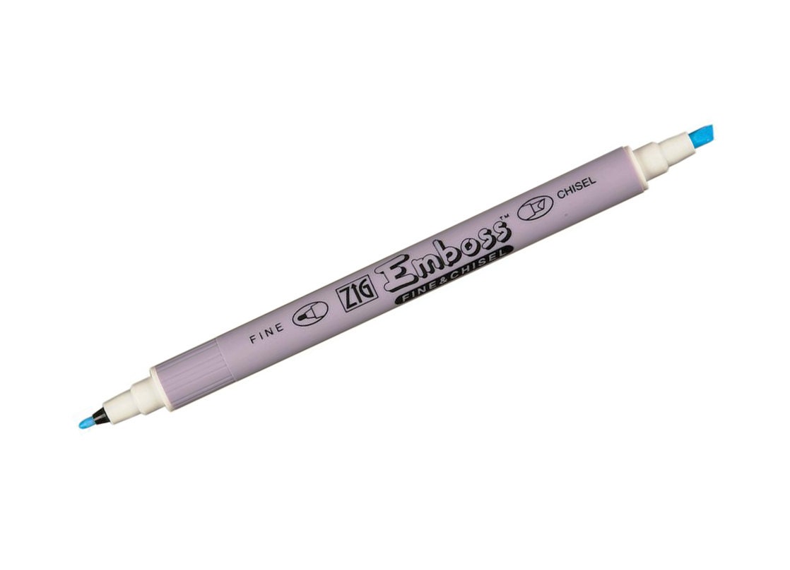 Zig Emboss Pen Fine & Chisel Twin Tip Marker Clear Etsy