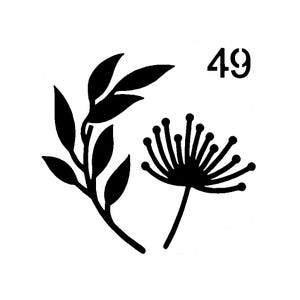 Vraiment super pochoirs, mini, pissenlit 49 pochoirs, 3" x 3', réutilisables, fleur, feuilles, mauvaises herbes, hautes herbes, floral, fleurs sauvages, allergie