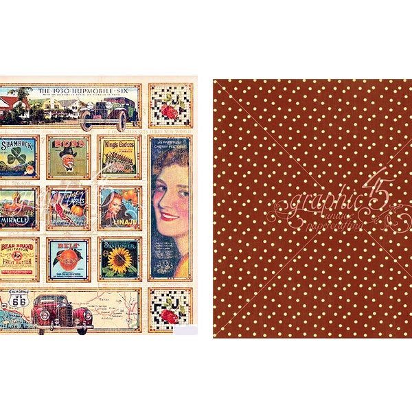 Graphic 45, Times Nouveau, Cardstock 12", Lollapalooza, Ephemera Cardstock, Vintage Ads Cardstock, City Cardstock, Brown Paper