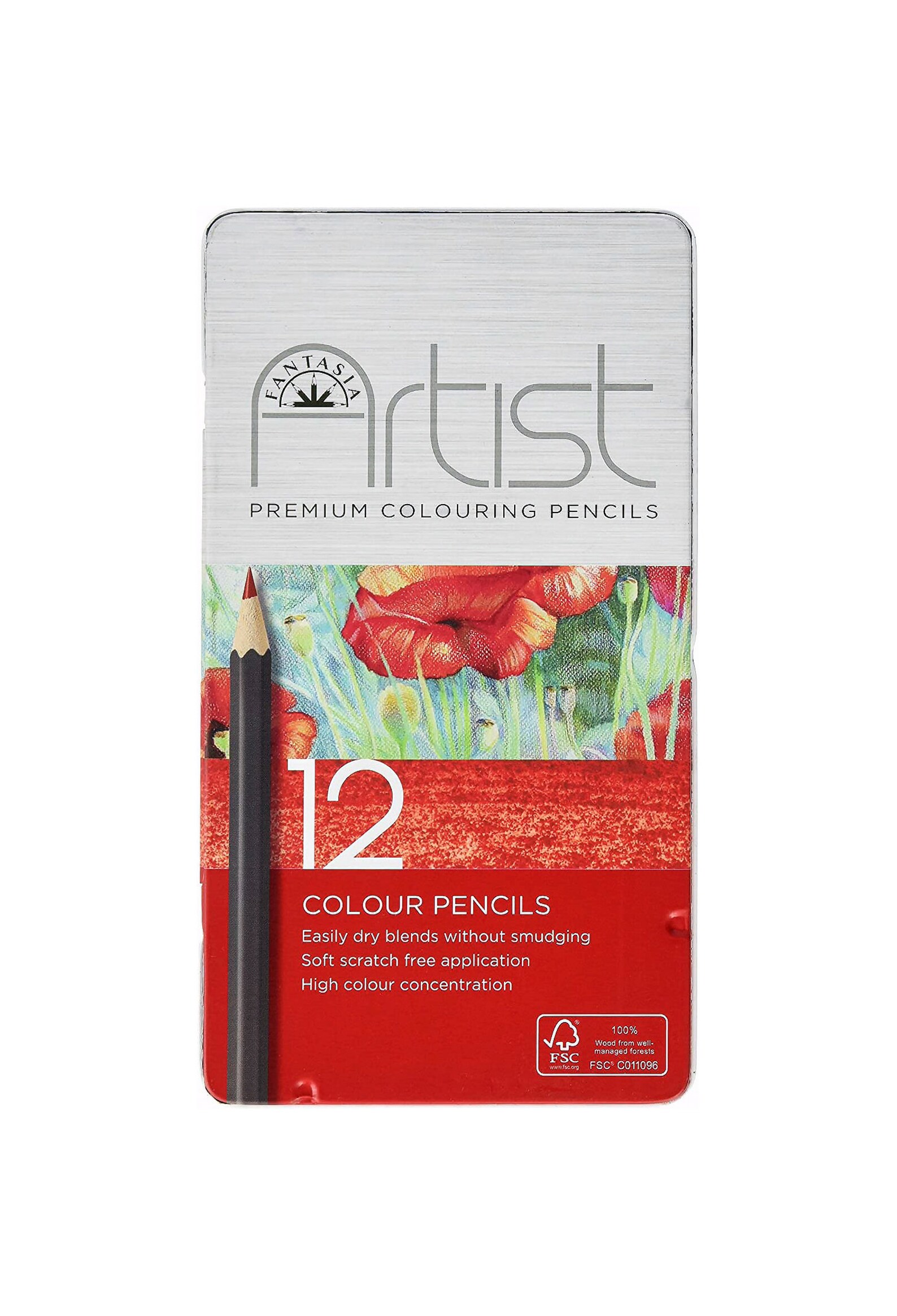 Fantasia Artist Premium Colored Pencils in Storage Tin 12 Etsy