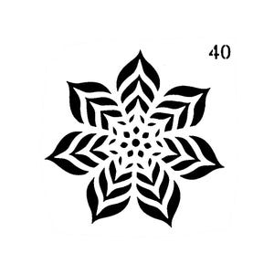 Vraiment super pochoirs, mini, étoile 40 pochoirs, 3,5 pouces, réutilisables, fleurs, fleur gaie, polyvalent, couches de pétales, fleur de marguerite