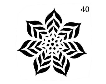 Really Great Stencils, Mini, Star Flower 40 Stencil, 3.5", Reusable, Flowers, Cheerful Flower, Versatile, Layers of Petals, Daisy Flower