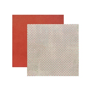 My Mind's Eye, Quite Contrary, Jack & Jill, Be Happy Gleeful, 5,8 x 30 cm Karton, Skurril, Kreise, Karos, diagonale Streifen, Rot