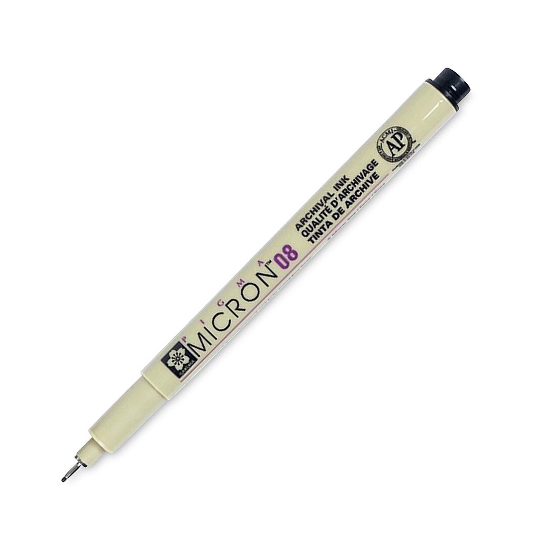 Smudge Pen Ink Sakura, Pigma Micron Pen, Black Ink, 08 .50mm Tip, Fine Point ...