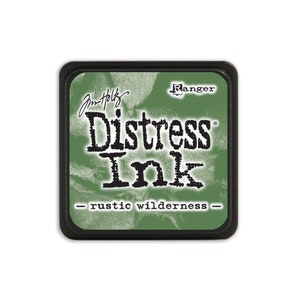 Ranger, Tim Holtz, Distress Ink, Mini Ink Pad, Rustic Wilderness Ink Pad, Green Ink Pad,  Meadow Green Ink Pad, Forest Green Ink, Stackable,