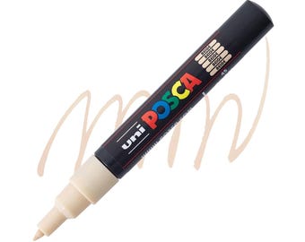 Posca Markers, Paint Marker, Beige Paint, 1M Extra Fine Tip, Opaque Ink, Acrylic Paint Pen, Permanent Ink, Smooth Flow, Art Pen, Off White