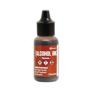 Ranger, Tim Holtz, Alcohol Ink, Sienna Alcohol Ink, .5 fl oz, Rust Alcohol Ink, Reddish Brown Alcohol Ink, Russet Alcohol Ink