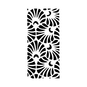 Vraiment super pochoirs, Feuilles de palmier 1, 4 x 9 pouces, Arrière-plan, Superposition, Réutilisable, Grande feuille, Éventails, Fantastique, Coquillages, Plante, Pales d'éventail