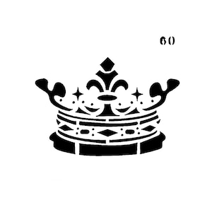 Really Great Stencils, Mini, Magical Crown Stencil, 3&quot; x 3&#39;, Reusable, Whimsical, Princess, Royalty, Queen, King, Royal Highness