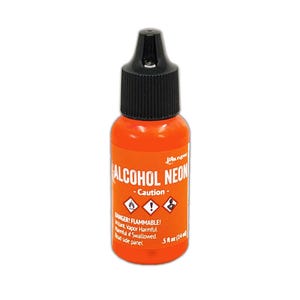 Ranger, Tim Holtz, alcoholinkt, neon, waarschuwingsoranje alcoholinkt, 0,5 fl oz, feloranje, levendig oranje, lichtgevend, nieuw in 2025