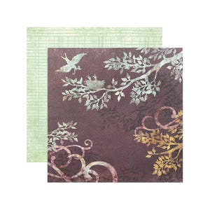 My Mind's Eye、So Sophie、Graceful、2 x 12 インチ カードストック、Sisters、Peaceful Plum、Grunge カードストック、Shabby Chic、Vintage Ledger、Bird、Flowers