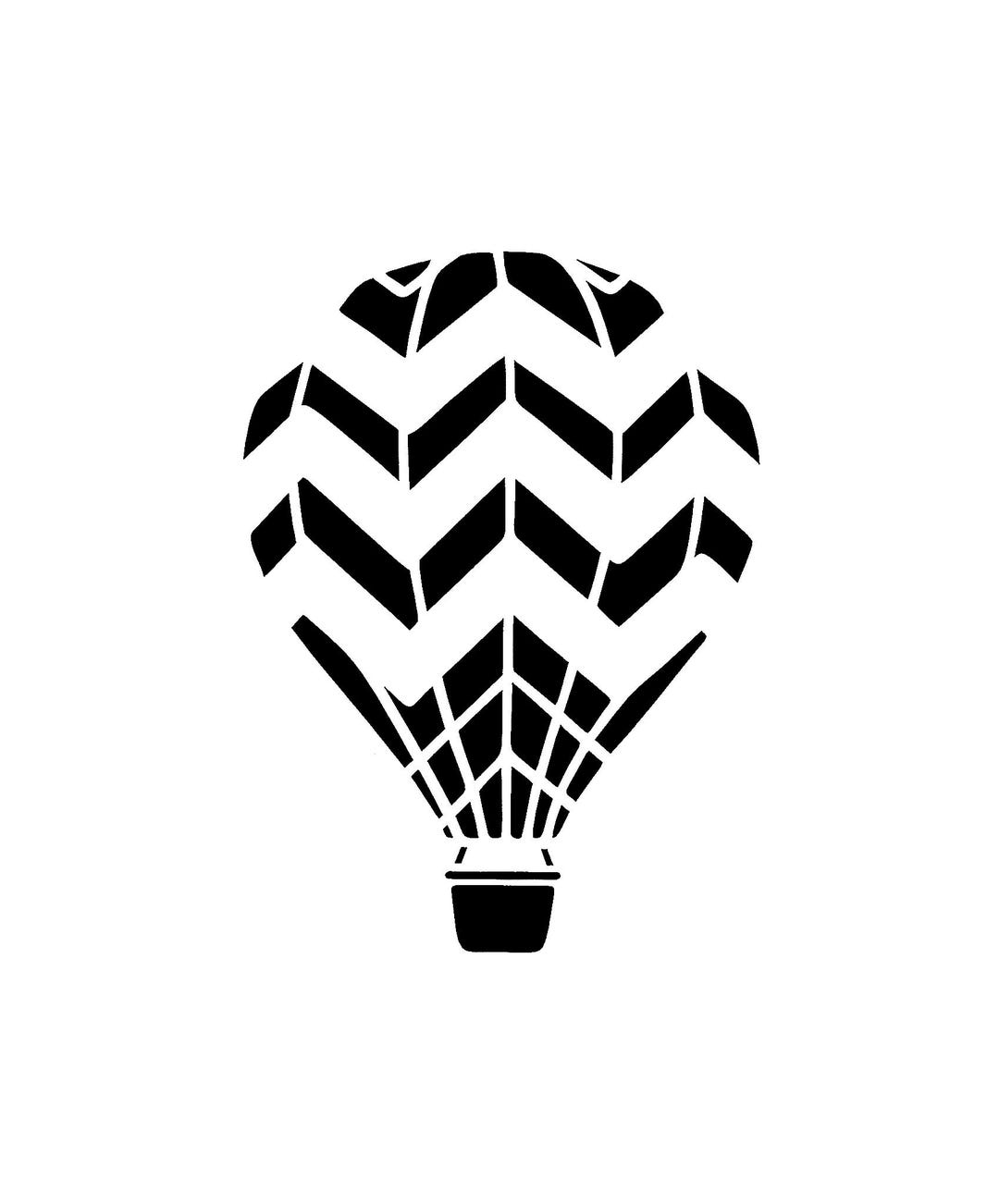Really Great Stencils, Hot Air Balloon 6 Stencil, 6x8