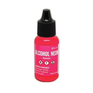 Ranger, Tim Holtz, alcoholinkt, neon, atomaire roze alcoholinkt, 0,5 fl oz, helderroze, levendig roze, lichtgevend, nieuw in 2025