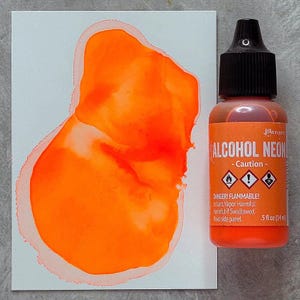 Ranger, Tim Holtz, Alcohol Ink, Neon Full Set, 8 Colors, .5 fl oz, Bright, Vibrant, Luminous, Fluorescent Alcohol Ink