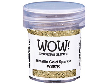 WOW! Embossing Glitter, Metallic Gold Sparkle Embossing Powder, Bright Gold Embossing Powder, Add Dimension, Gold Embossing Powder