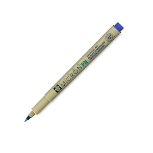 Sakura, Pigma Micron Pen, Blue Ink, PN .45mm Tip, Fine Point, Permanent, Smudge Proof, Doesn&#39;t Bleed Through, Perfect For Everyday Use